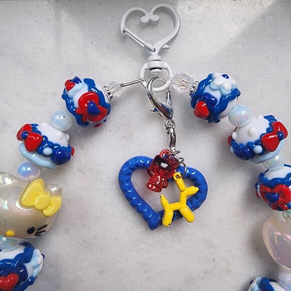 Stanley Straw Cover & Keychain, Phone Charm, Purse /Bag Clip Charm,  Hello Kitty - Picture 10 of 11